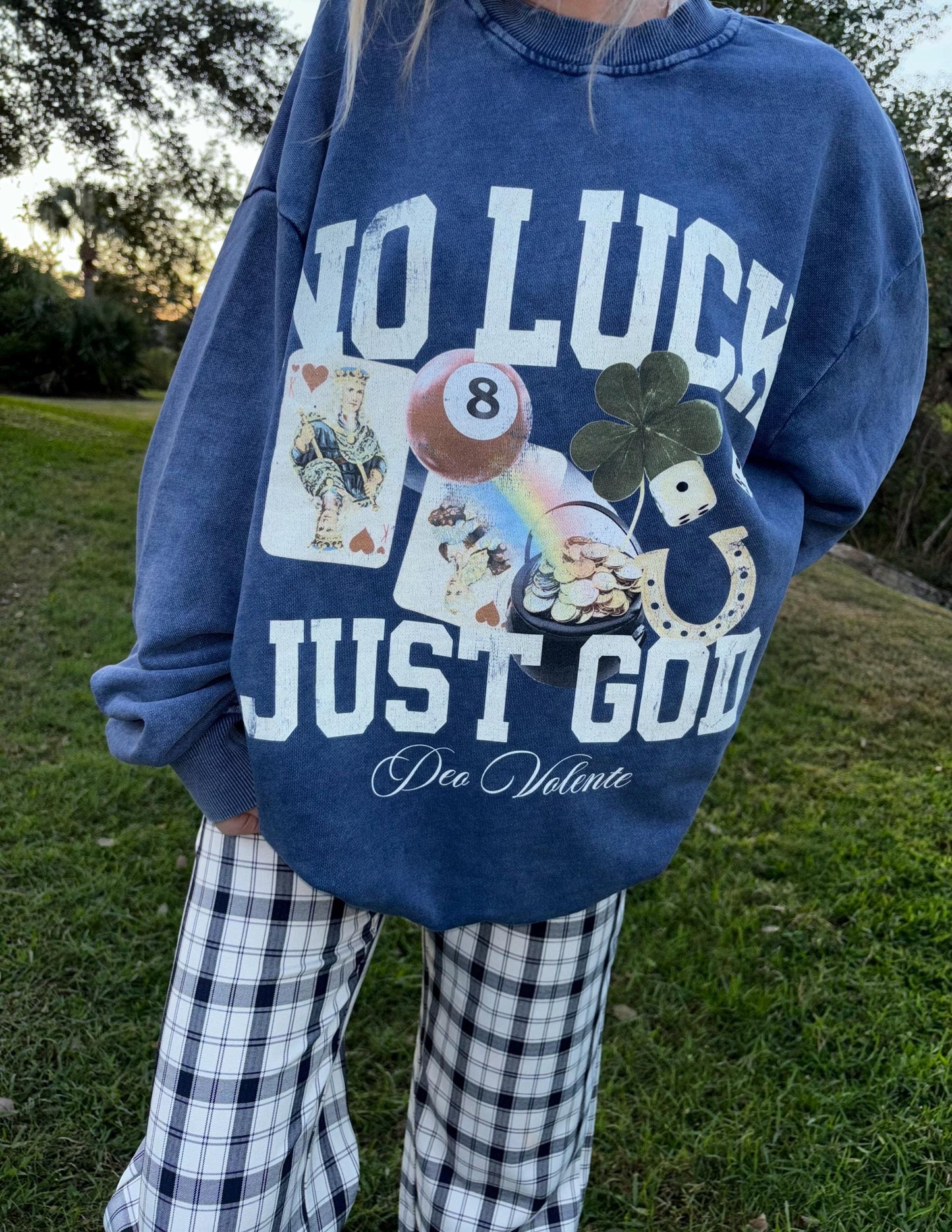 VINTAGE CHRISTIAN SWEATSHIRT Saint Vintage Lucky Oversized Fit Crewneck Retro God Sweatshirt Saint Patricks Day Streetwear for Church