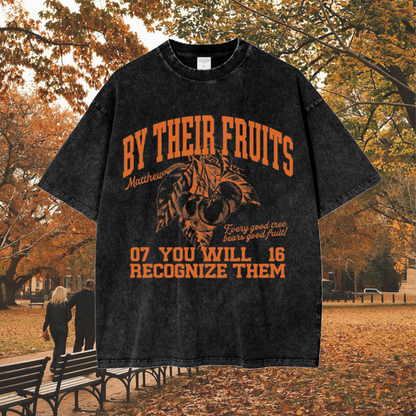 "BY THIER FRUITS" Boxy Vintage Tee