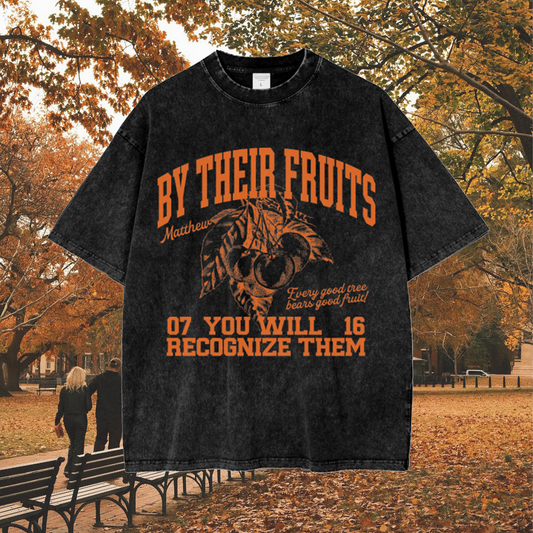 "BY THIER FRUITS" Boxy Vintage Tee