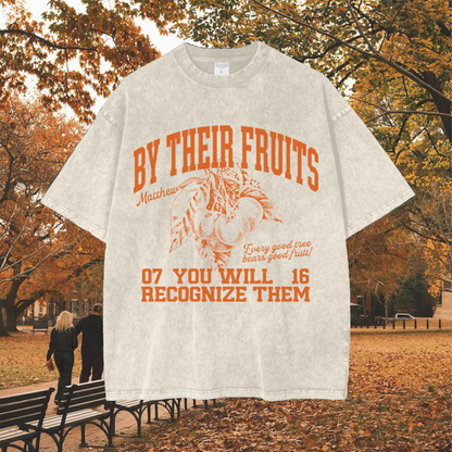 "BY THIER FRUITS" Boxy Vintage Tee
