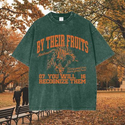 "BY THIER FRUITS" Boxy Vintage Tee