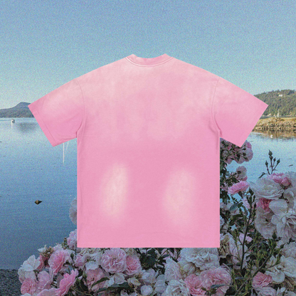 "BY THIER FRUITS" Pink Distressed Tee