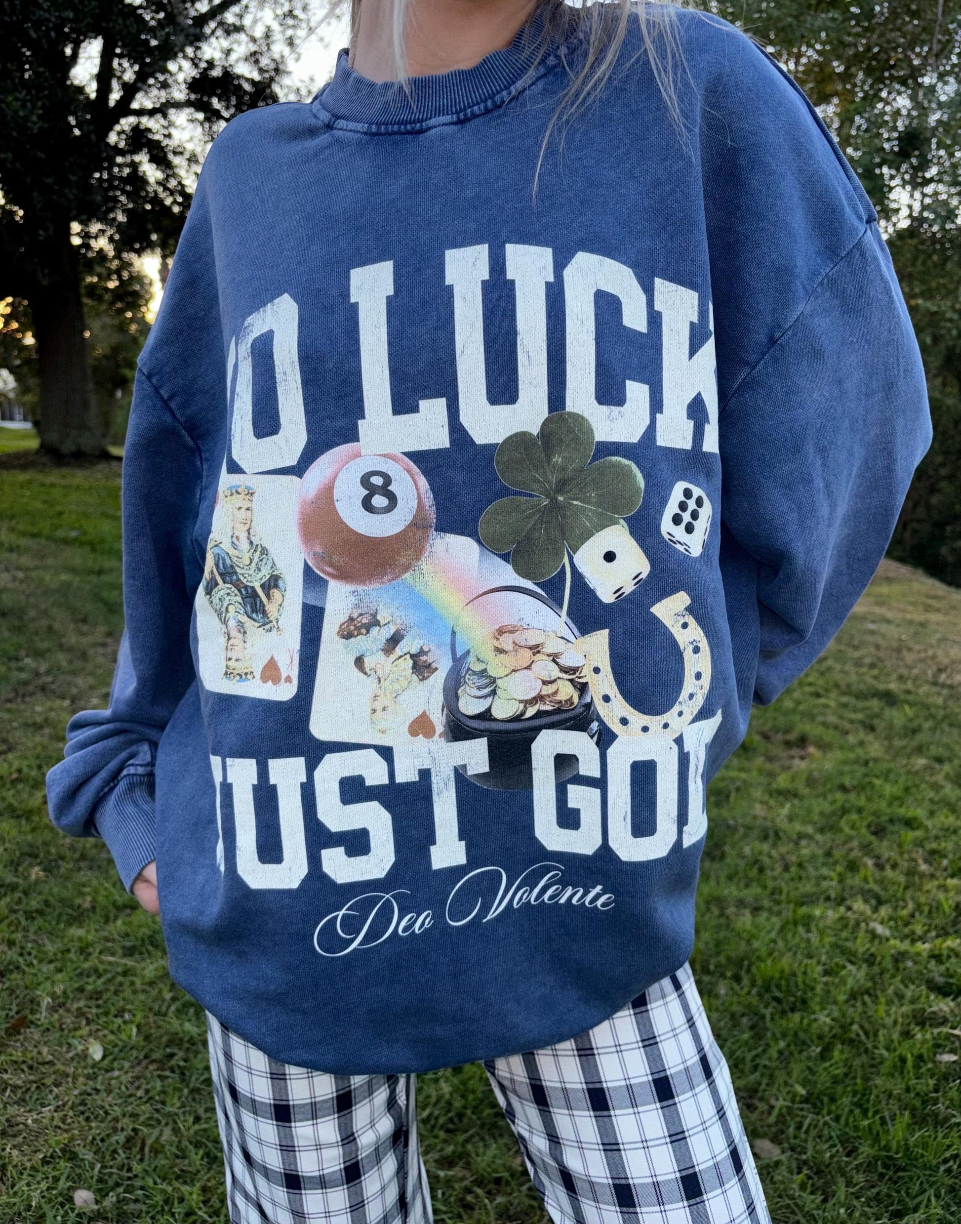 VINTAGE CHRISTIAN SWEATSHIRT Saint Vintage Lucky Oversized Fit Crewneck Retro God Sweatshirt Saint Patricks Day Streetwear for Church