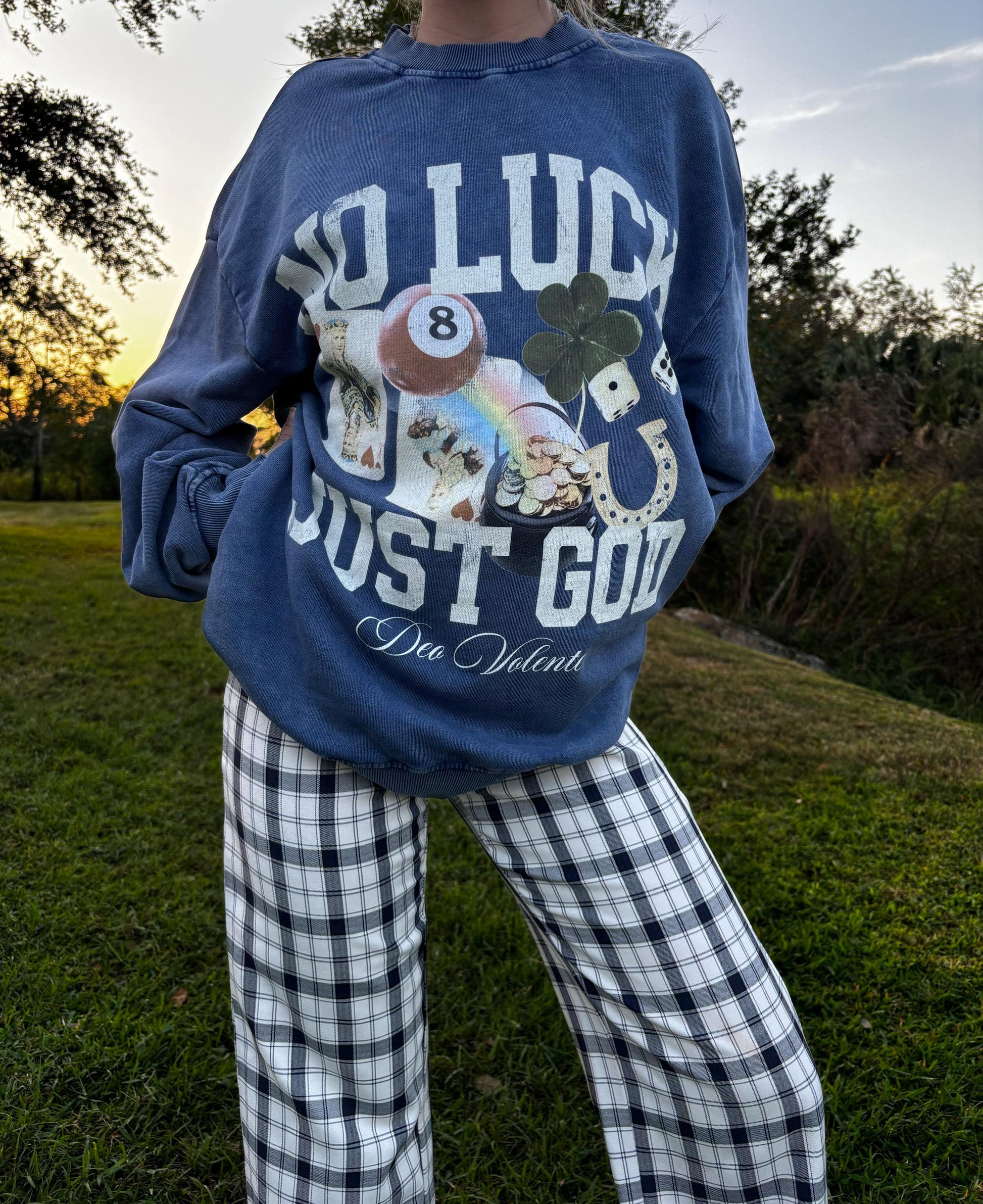 VINTAGE CHRISTIAN SWEATSHIRT Saint Vintage Lucky Oversized Fit Crewneck Retro God Sweatshirt Saint Patricks Day Streetwear for Church